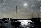 Steven J Levin Moonlight Sail painting
